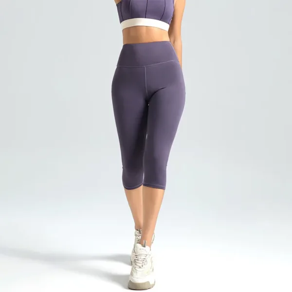 Calf Length Women's Yoga Pants High Waist Capri Sportswear gym Sporty Leggings Tummy Control Fitness Tights - Image 7