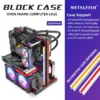 METALFISH BlockCase Aluminum Open Frame Case Support ATX/M-ATX Mainboard GPU Mount Horizontally 240 Liquid Cooler Gaming Cabinet - Image 9