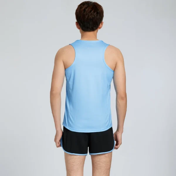 Men Running Tracksuits 2021 Track And Field Suits Quick Dry Marathon Athletics Sportswear Vest+Shorts Team Sport Set - Image 6
