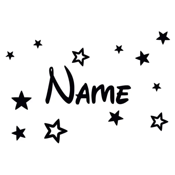 Personalised Boys or Girls Name With Stars Decor Vinyl Wall Sticker Decal Wallpaper Home Decoration Size 30*20cm - Image 4