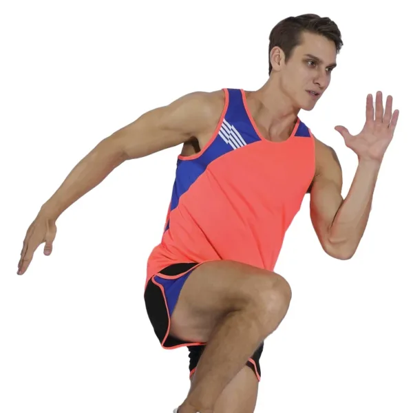 Men Running Sets Quick Dry Sprint Sports Jogging Uniform Vest Shorts Thin Marathon Outdoor Suits Track And Field Sets - Image 9