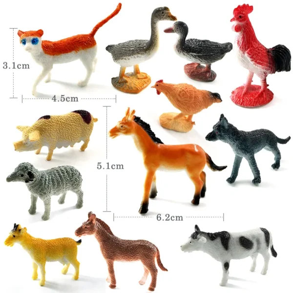 12Pcs Insect Spider Butterfly Fish Dinosaur Dog Cat Horse Figurine Farm Animal Model Action Figure Hot Toy Set For Children Gift - Image 26