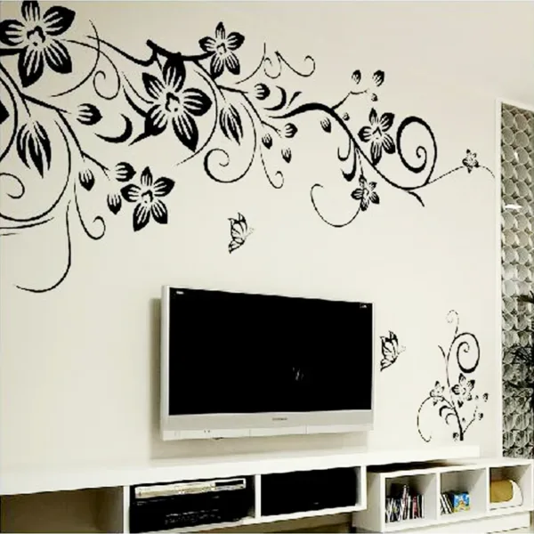 Hot DIY Beatiful Wall Art Decal Decoration Fashion Romantic Flower Wall Stickers Home Decor 3D Wallpaper Mural Poster - Image 2