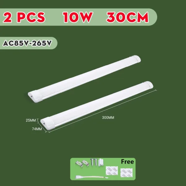 LED Kitchen Cabinet Lamps 220V 110V Led Lights Strip Lighting Fixture 10W 20W 30/50CM For Bedroom Closet Kitchen Lamp Tube Bar - Image 6