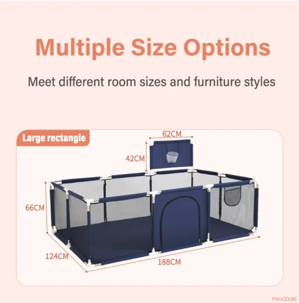 PANGDUBE Baby Playpen for Children Baby Playground for 6 months~6 Years Old Kids Baby Activity Fence Baby Games Park - Image 6