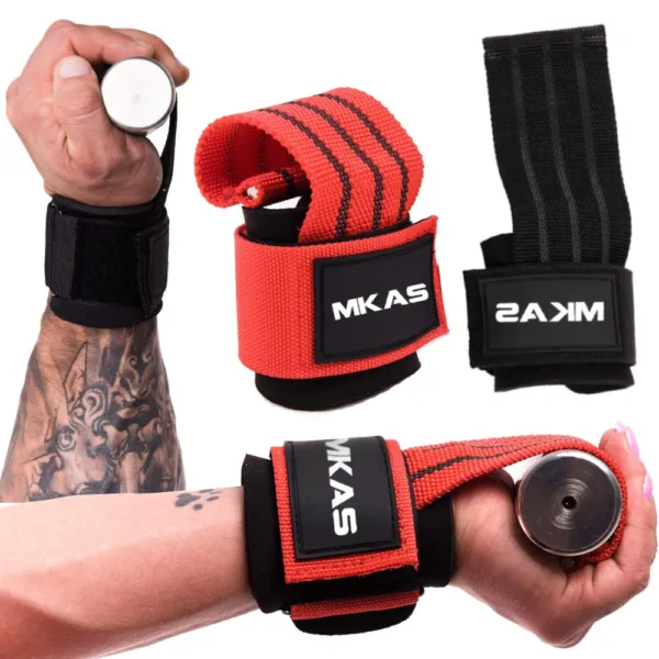 Weight Lifting Wrist Straps Grips Support Pull Ups Deadlifts Dumbbell Gym Straps Strength Training Fitness Barbells Power Sport - Image 2