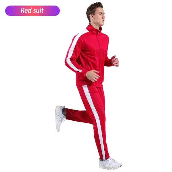 Halloween Tracksuit Men's Sportswear Jacket Orange Tracksuit Football Training Set Long Sleeve Stand Full Zipper Top and Pants - Image 9