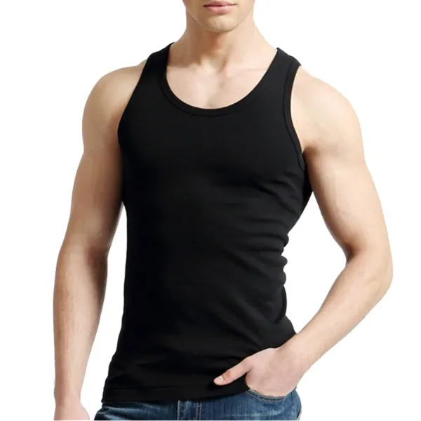 Tank Tops Men Cotton Running Vest Fitness Cool Summer Sleeveless Top Gym Sport Slim Casual Undershirt Male 9 Colors 1PCS - Image 8