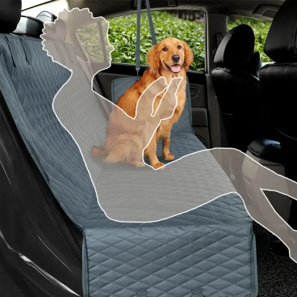 PETRAVEL Dog Car Seat Cover Waterproof Pet Travel Dog Carrier Hammock Car Rear Back Seat Protector Mat Safety Carrier For Dogs - Image 5