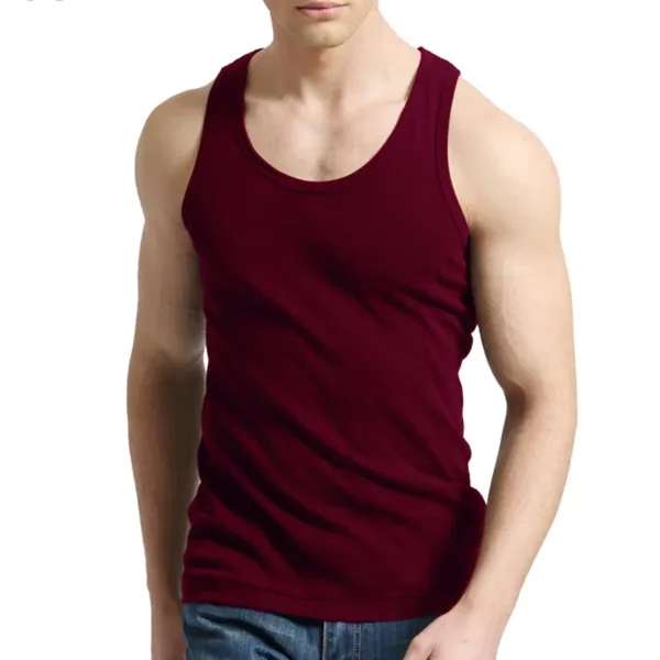 Tank Tops Men Cotton Running Vest Fitness Cool Summer Sleeveless Top Gym Sport Slim Casual Undershirt Male 9 Colors 1PCS - Image 2