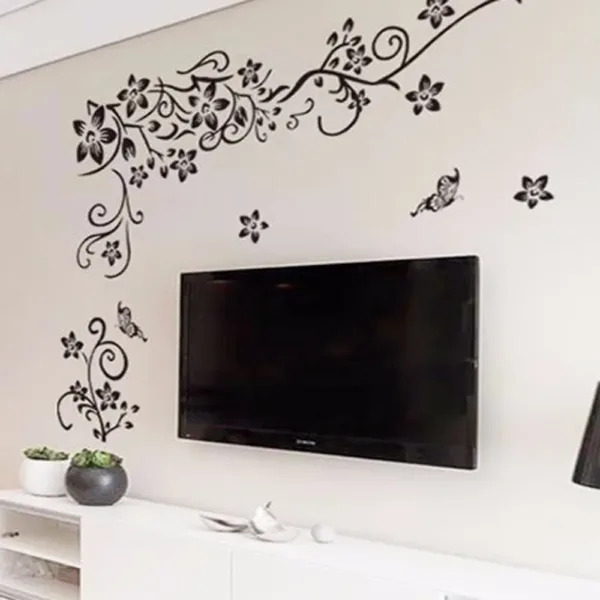 Hot DIY Beatiful Wall Art Decal Decoration Fashion Romantic Flower Wall Stickers Home Decor 3D Wallpaper Mural Poster