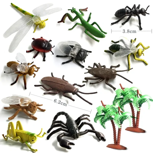 12Pcs Insect Spider Butterfly Fish Dinosaur Dog Cat Horse Figurine Farm Animal Model Action Figure Hot Toy Set For Children Gift - Image 12