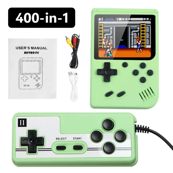 400 In 1 Handheld Game Console Retro Portable Mini Handheld Video Game Console 8-Bit 3.0 Inch Color LCD Kids Color Game Player - Image 8