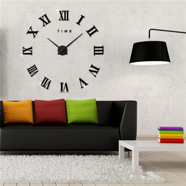 Special Offer 3d Big Acrylic Mirror Wall Clock Diy Quartz Watch Still Life Clocks Modern Home Decoration Living Room Stickers - Image 9