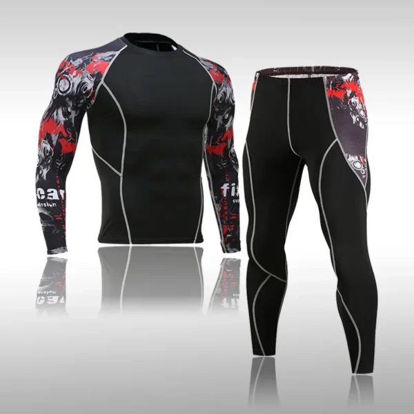 Men's Sports Suit MMA Running Quick-Drying Sportswear Compression Suit Fitness Training 3-Piece Sports Tights - Image 11