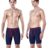 Front Opening Long Men's Panties Cotton Boxers For Man Underwear Breathable Boxershorts Male Sexy Print Underpants