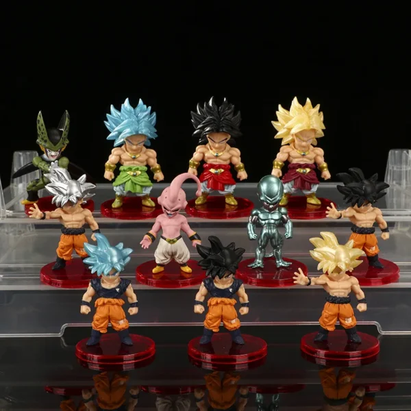 1PCS Random style Anime Dragon Ball Z Model Figure Toys Gift Super Saiyan Goku Vegeta Trunks Majin Buu Frieza Doll