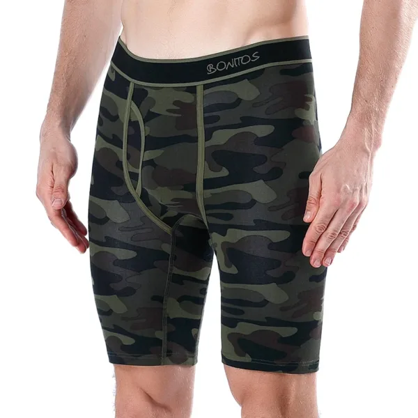 Front Opening Long Men's Panties Cotton Boxers For Man Underwear Breathable Boxershorts Male Sexy Print Underpants - Image 6