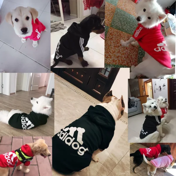 XS-9XL Adidog Pet Dog Clothes for Small Medium Big Large Dogs Cotton Hooded Sweatshirt Hot Selling Warm Two-Legged Pets Jacket - Image 8