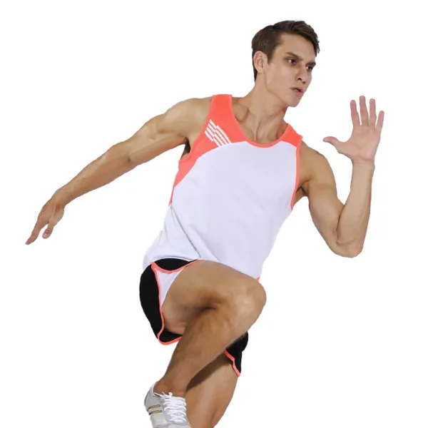 Men Running Sets Quick Dry Sprint Sports Jogging Uniform Vest Shorts Thin Marathon Outdoor Suits Track And Field Sets - Image 8