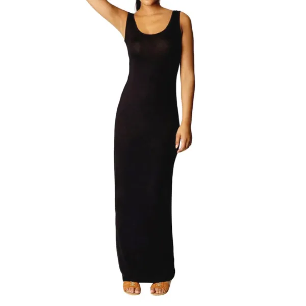 2023 Basic Vest Long Summer Dress Women Sexy Maxi Party Dress Casual Sleeveless Solid Bodycon Dress Slim Vestidos Bottoming - Image 8