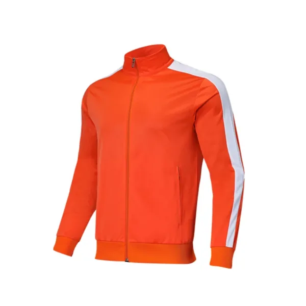 Halloween Tracksuit Men's Sportswear Jacket Orange Tracksuit Football Training Set Long Sleeve Stand Full Zipper Top and Pants - Image 2