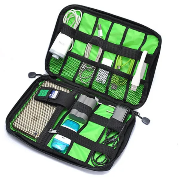 Outdoor Travel Kit Waterproof Nylon Cable Holder Bag Electronic Accessories USB Drive Storage Case Camping Hiking Organizer Bag - Image 9