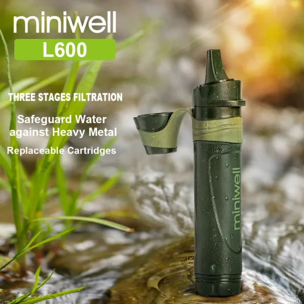 Miniwell L600 Outdoor Survival Camping Equipment Portable Straw Water Filter - Image 3