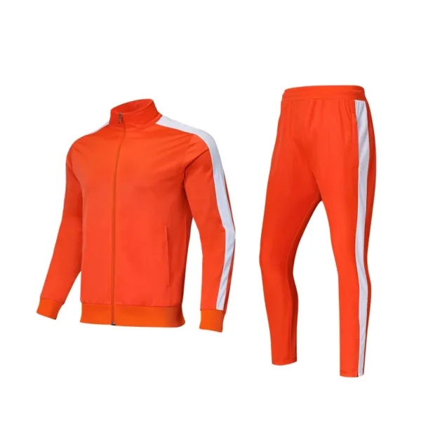 Halloween Tracksuit Men's Sportswear Jacket Orange Tracksuit Football Training Set Long Sleeve Stand Full Zipper Top and Pants - Image 12