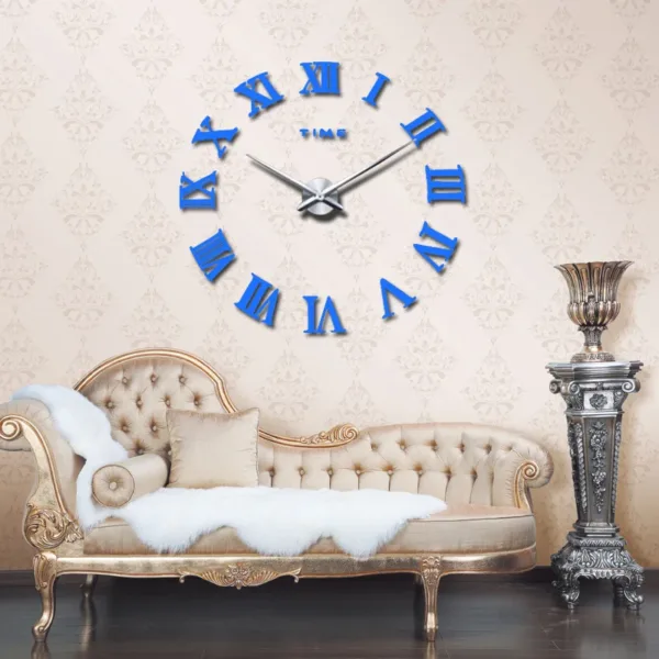 Diy Wall Cock Promotion New Home Decor Large Roman Mirror Fashion Modern Quartz Clocks Living Room Sticker Watch - Image 6
