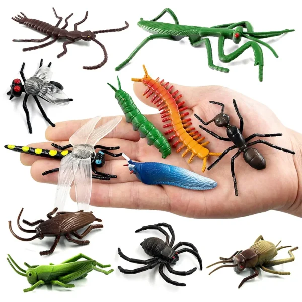 12Pcs Insect Spider Butterfly Fish Dinosaur Dog Cat Horse Figurine Farm Animal Model Action Figure Hot Toy Set For Children Gift - Image 28