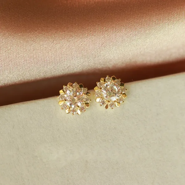 14K Gold Stud Earrings