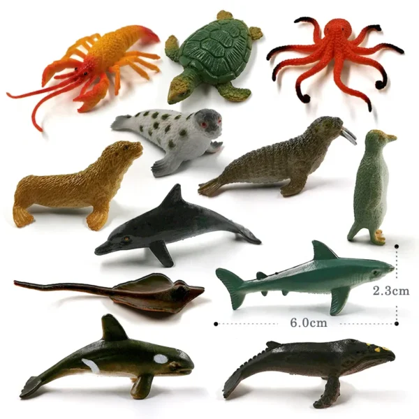 12Pcs Insect Spider Butterfly Fish Dinosaur Dog Cat Horse Figurine Farm Animal Model Action Figure Hot Toy Set For Children Gift - Image 13