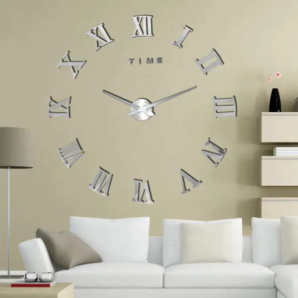 Special Offer 3d Big Acrylic Mirror Wall Clock Diy Quartz Watch Still Life Clocks Modern Home Decoration Living Room Stickers - Image 7
