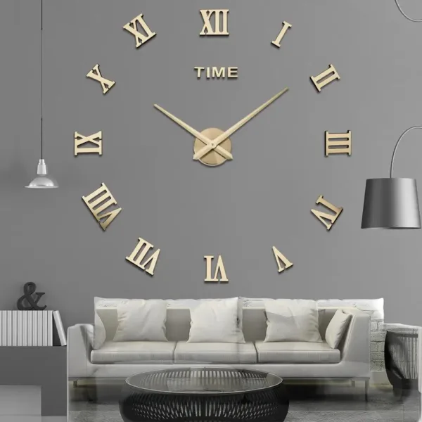 Special Offer 3d Big Acrylic Mirror Wall Clock Diy Quartz Watch Still Life Clocks Modern Home Decoration Living Room Stickers - Image 6