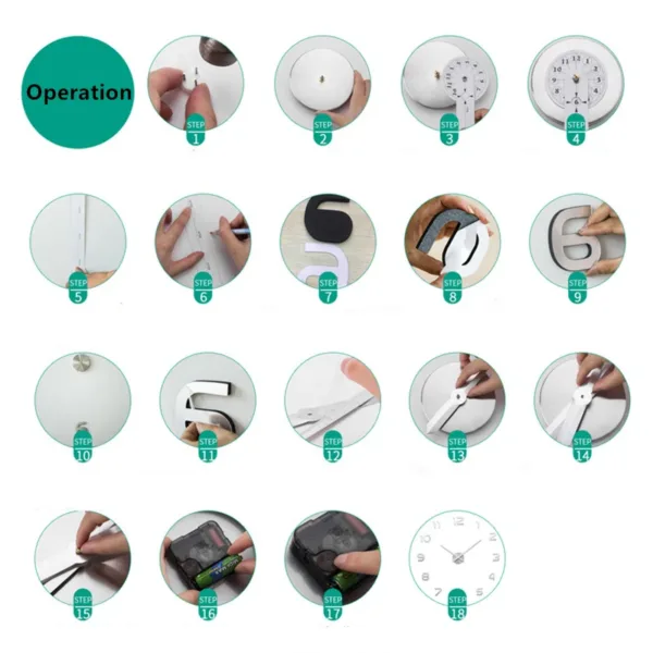 Special Offer 3d Big Acrylic Mirror Wall Clock Diy Quartz Watch Still Life Clocks Modern Home Decoration Living Room Stickers - Image 3