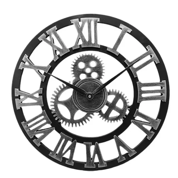 Creative retro wall clock fashion wall clock decorative gear wall clock living room wall clock - Image 3