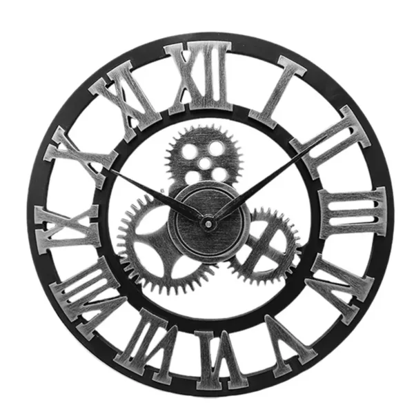 Creative retro wall clock fashion wall clock decorative gear wall clock living room wall clock - Image 2