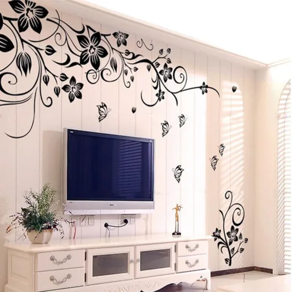 Hot DIY Beatiful Wall Art Decal Decoration Fashion Romantic Flower Wall Stickers Home Decor 3D Wallpaper Mural Poster - Image 5