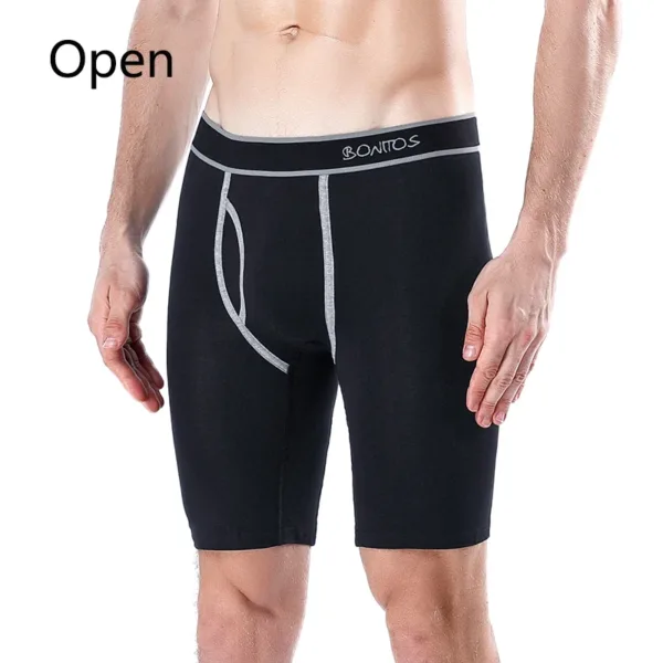 Front Opening Long Men's Panties Cotton Boxers For Man Underwear Breathable Boxershorts Male Sexy Print Underpants - Image 10