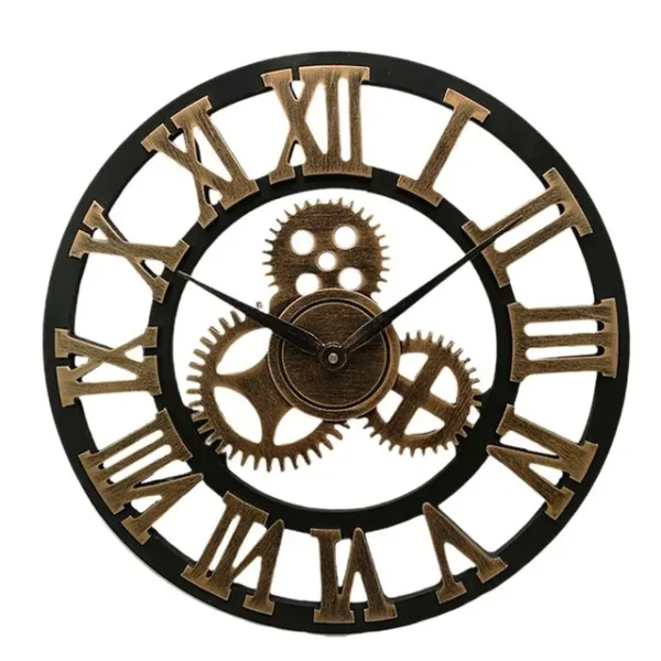 Creative retro wall clock fashion wall clock decorative gear wall clock living room wall clock - Image 5