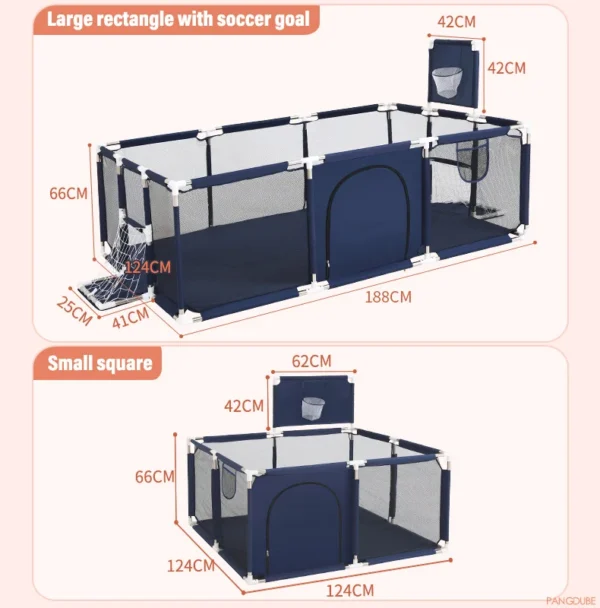PANGDUBE Baby Playpen for Children Baby Playground for 6 months~6 Years Old Kids Baby Activity Fence Baby Games Park - Image 9