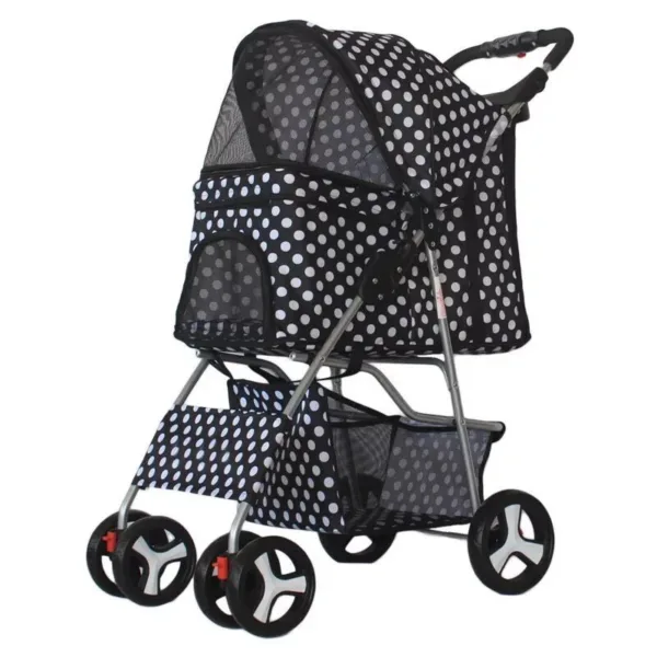 Pet Stroller Carrier For Dogs Detachable Baby Stroller Dog Pull Cart Double Layer Lightweight Four Wheel Shock Absorption - Image 18