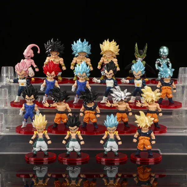 1PCS Random style Anime Dragon Ball Z Model Figure Toys Gift Super Saiyan Goku Vegeta Trunks Majin Buu Frieza Doll - Image 2