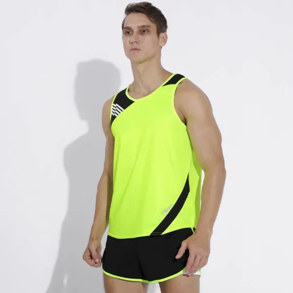 Men Running Sets Quick Dry Sprint Sports Jogging Uniform Vest Shorts Thin Marathon Outdoor Suits Track And Field Sets - Image 11