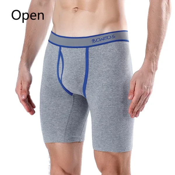 Front Opening Long Men's Panties Cotton Boxers For Man Underwear Breathable Boxershorts Male Sexy Print Underpants - Image 8
