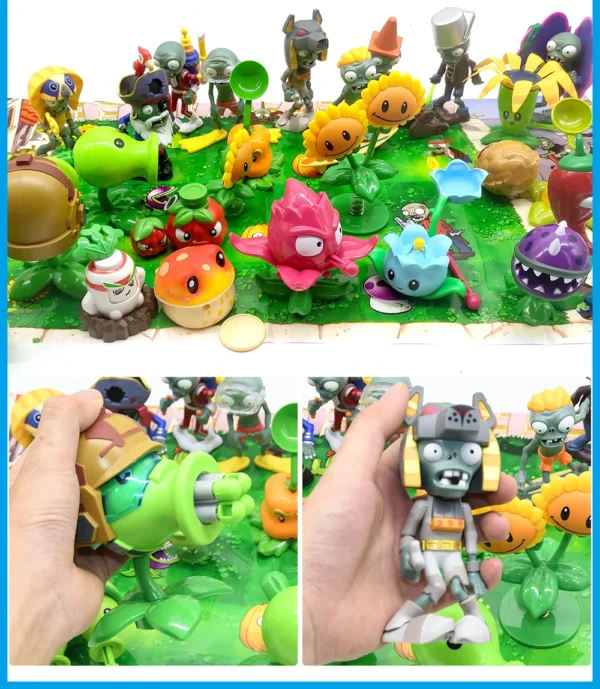 1pcs PVZ PLANTS VS ZOMBIES 2 Peashooter Gatling Pea Shooter PVC Action Figure Model Toy Dolls Shooting Toy Kids Gifts For boys - Image 7