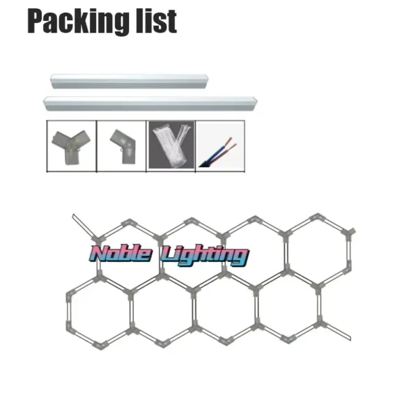 1-5PCS Honeycomb Led Light Garage Light Hexagon Led Lamp Led Tube Ceiling Lighting for Auto Car Body Repair Workshop Customized - Image 20