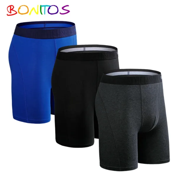 3pcs Long Boxers For Man Underware Lots Mens Underpants Cotton Men's Panties Family Boxershorts Boxer Sexy Male Shorts Calecon - Image 14