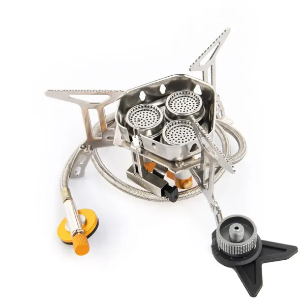 Camping Tourist Burner Big Power Gas Stove Cookware Portable Furnace Picnic Barbecue Tourism Supplies Outdoor Recreation - Image 6